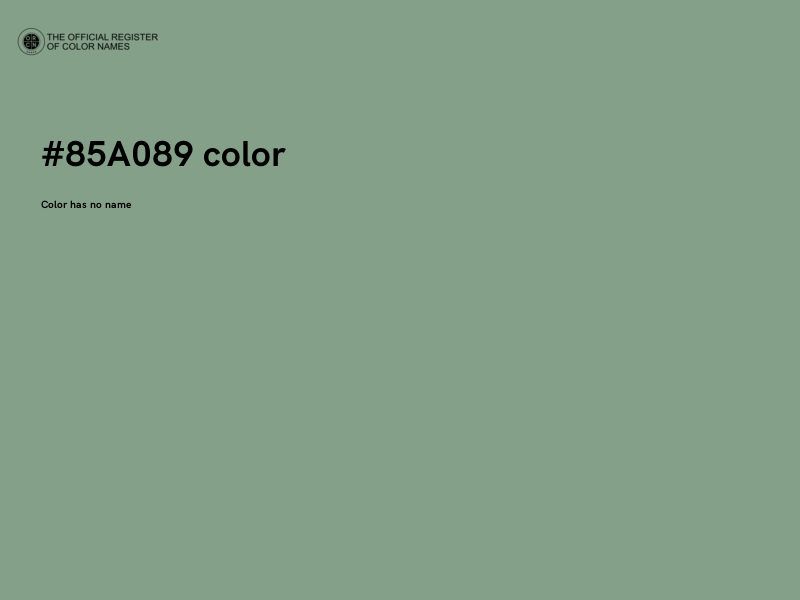 #85A089 color image