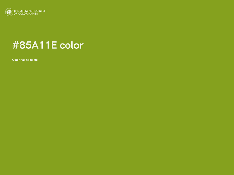 #85A11E color image