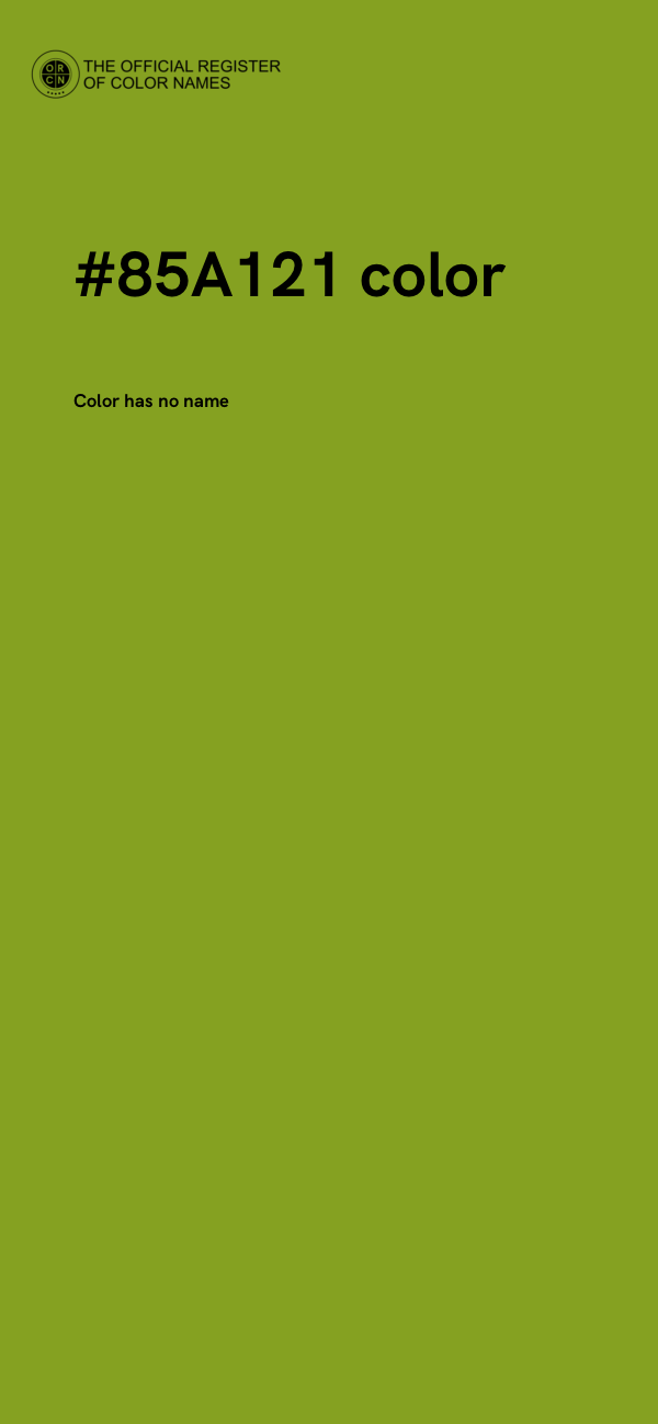 #85A121 color image