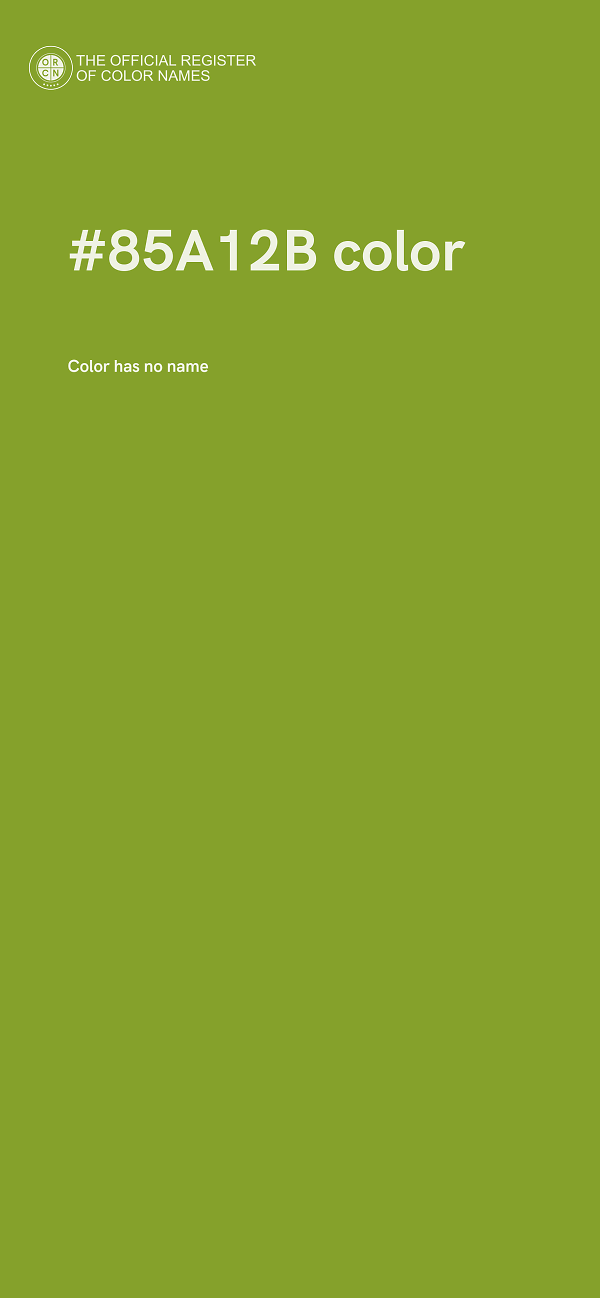 #85A12B color image