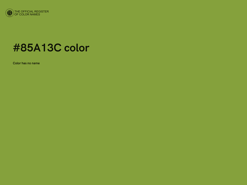 #85A13C color image