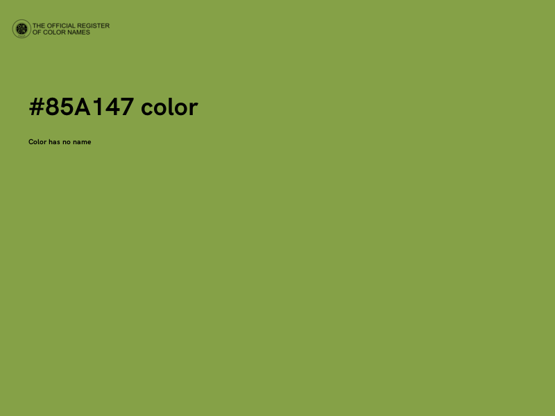 #85A147 color image