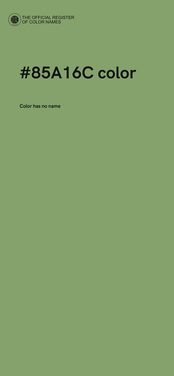 #85A16C color image