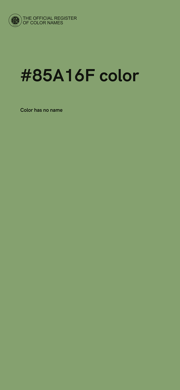 #85A16F color image