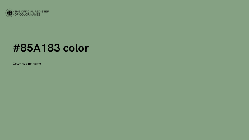 #85A183 color image