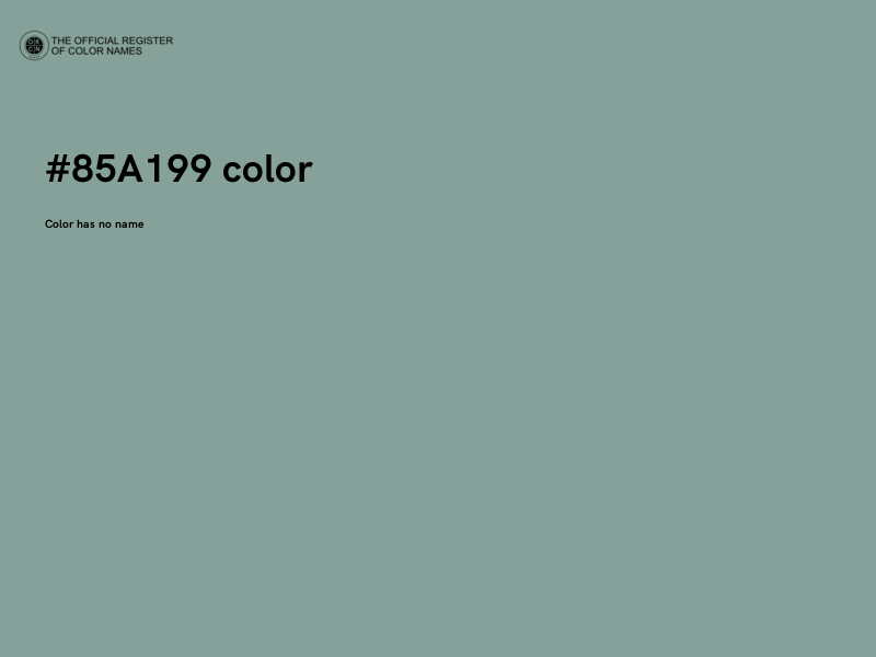 #85A199 color image
