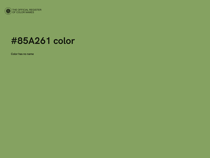 #85A261 color image