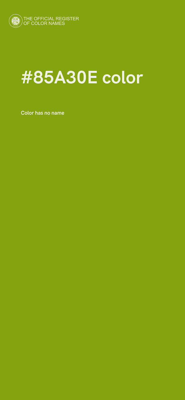#85A30E color image