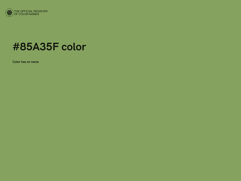 #85A35F color image