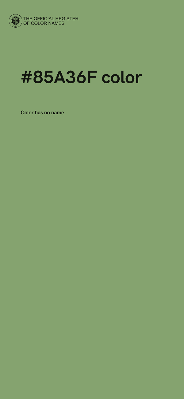 #85A36F color image