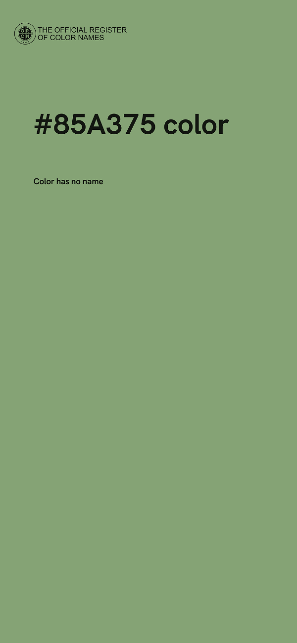 #85A375 color image