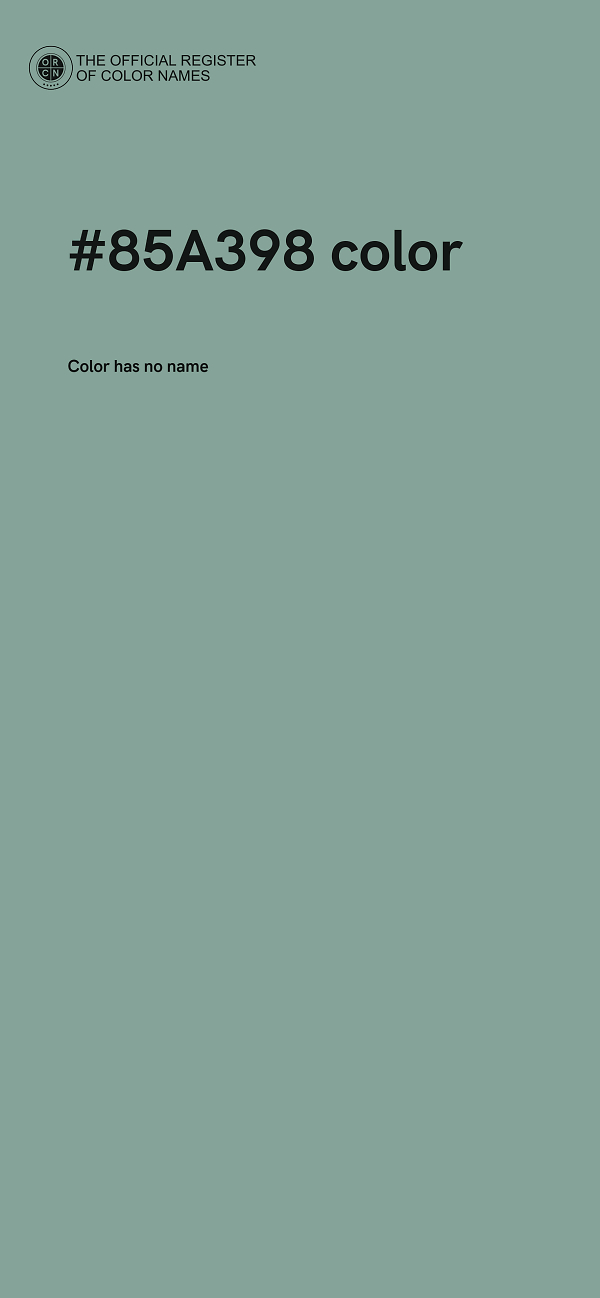 #85A398 color image