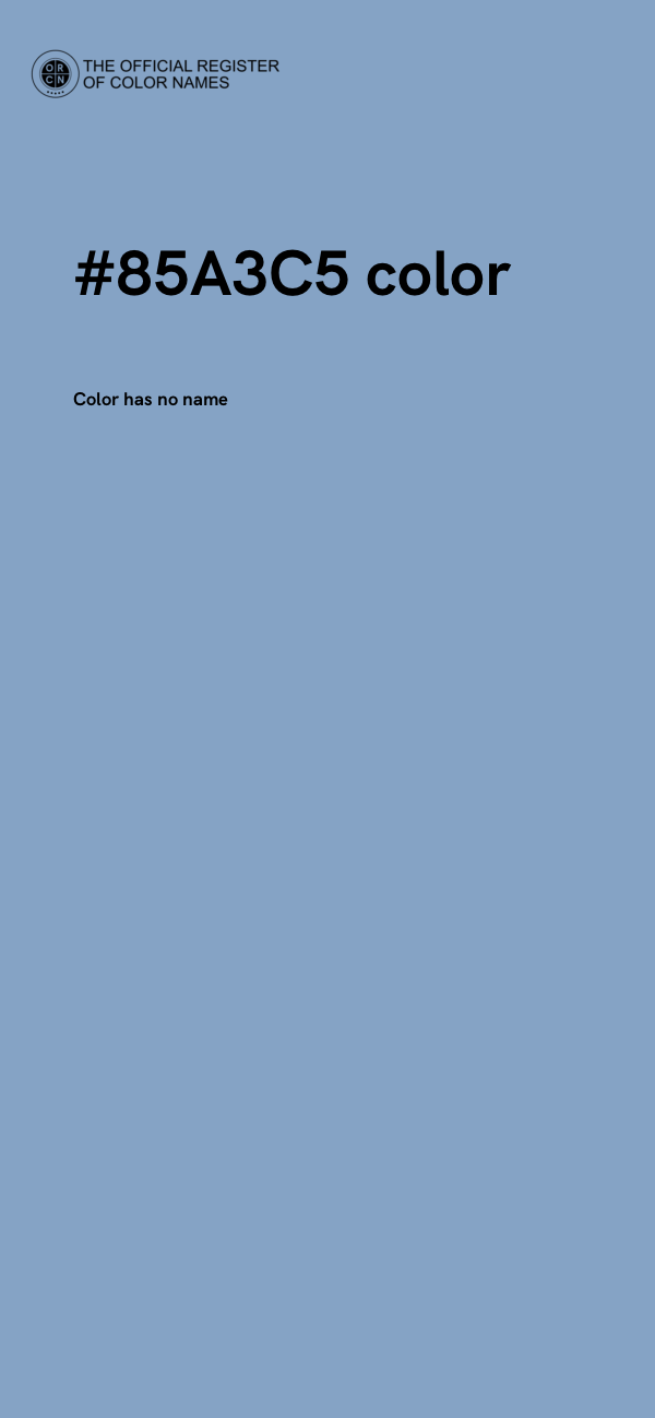 #85A3C5 color image
