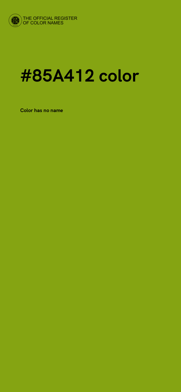 #85A412 color image