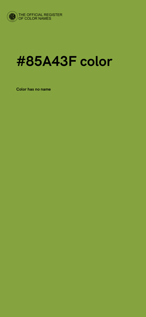 #85A43F color image