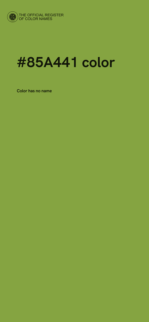 #85A441 color image