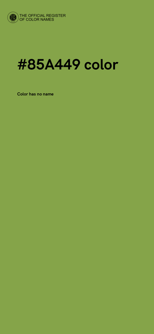 #85A449 color image