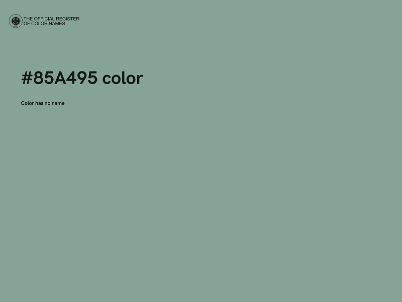 #85A495 color image