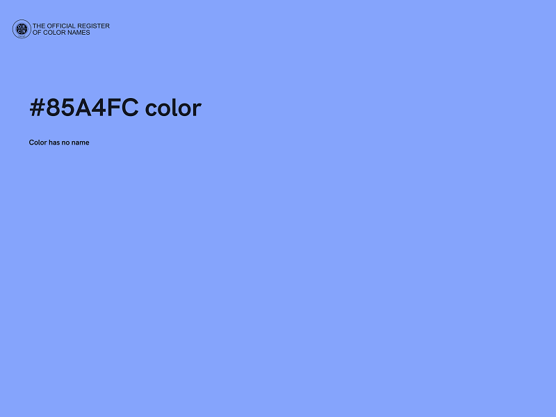 #85A4FC color image