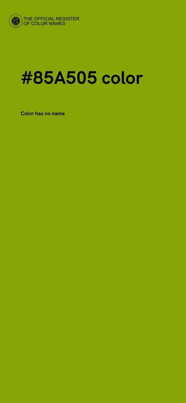 #85A505 color image
