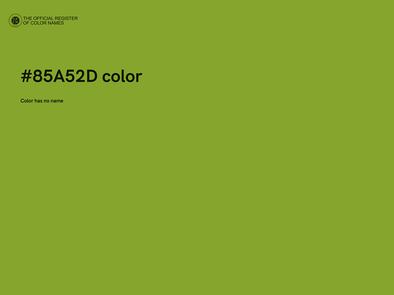 #85A52D color image