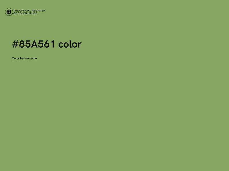 #85A561 color image