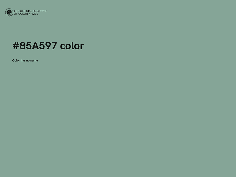 #85A597 color image