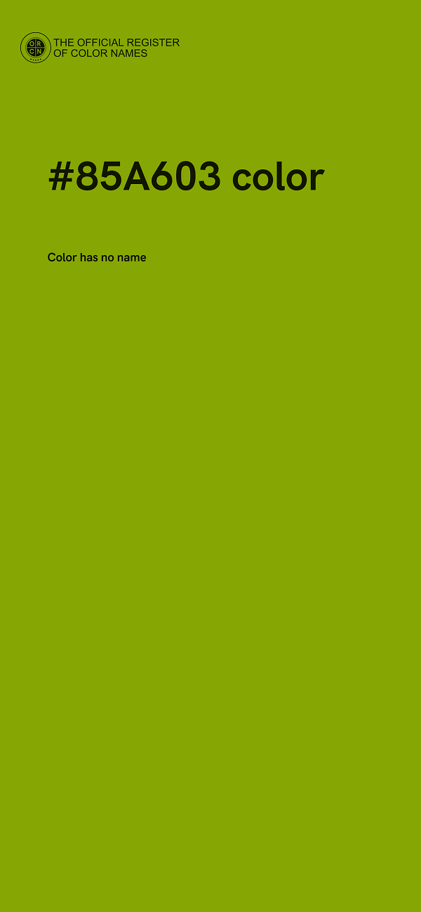 #85A603 color image