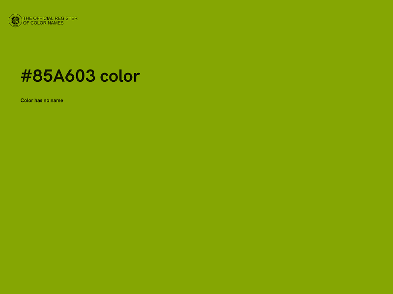 #85A603 color image