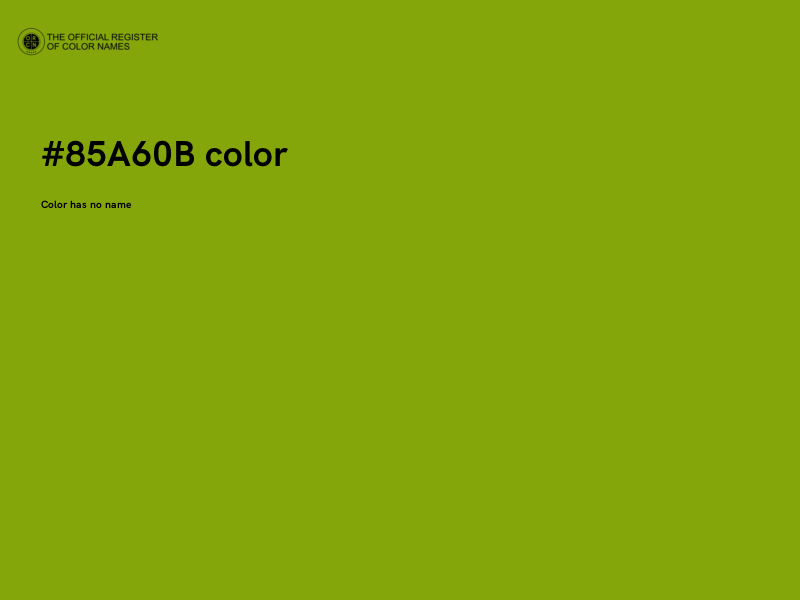 #85A60B color image