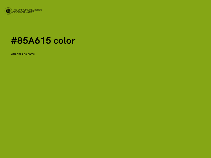 #85A615 color image