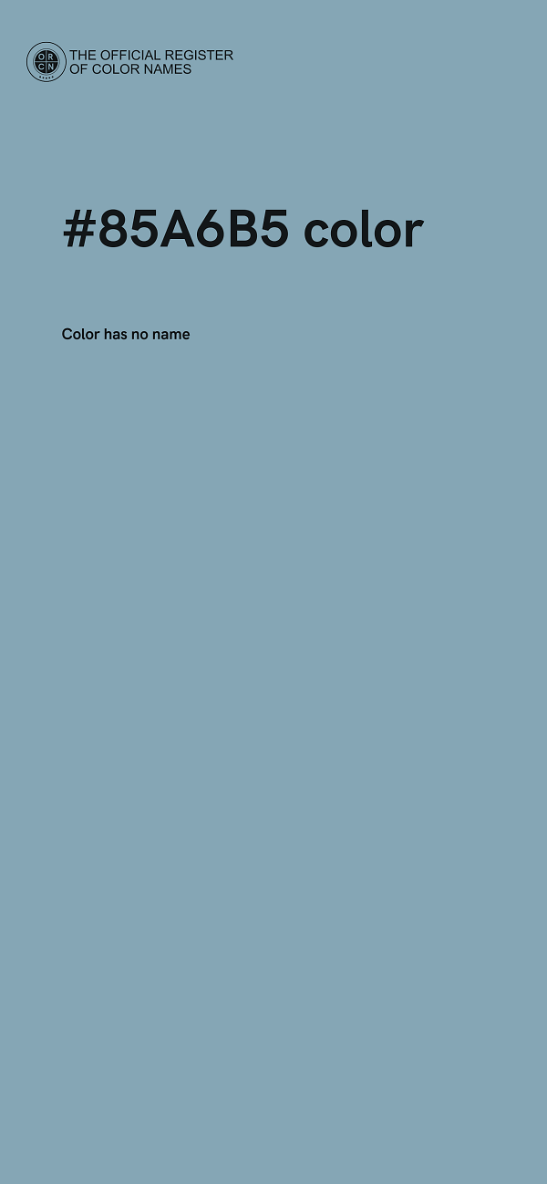 #85A6B5 color image
