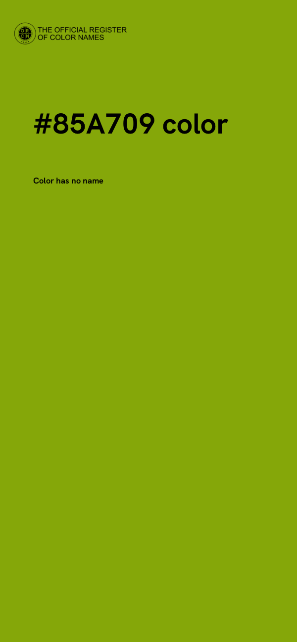 #85A709 color image
