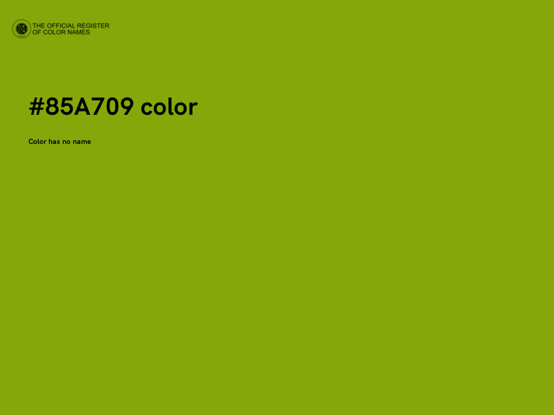 #85A709 color image