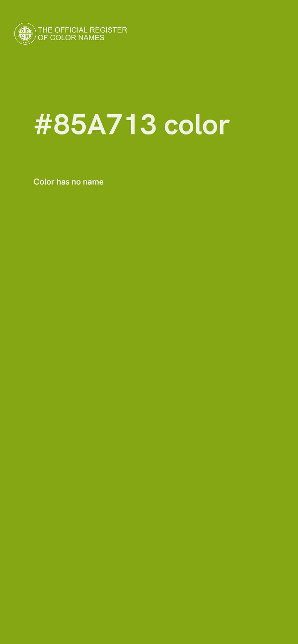 #85A713 color image