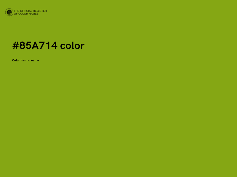 #85A714 color image