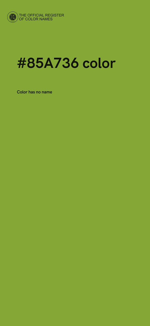 #85A736 color image