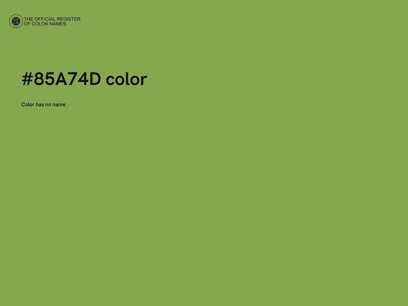 #85A74D color image