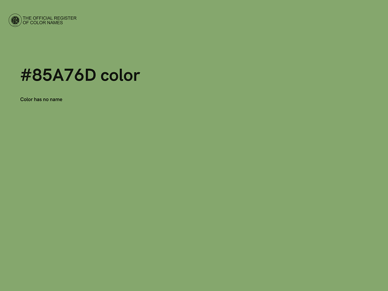 #85A76D color image