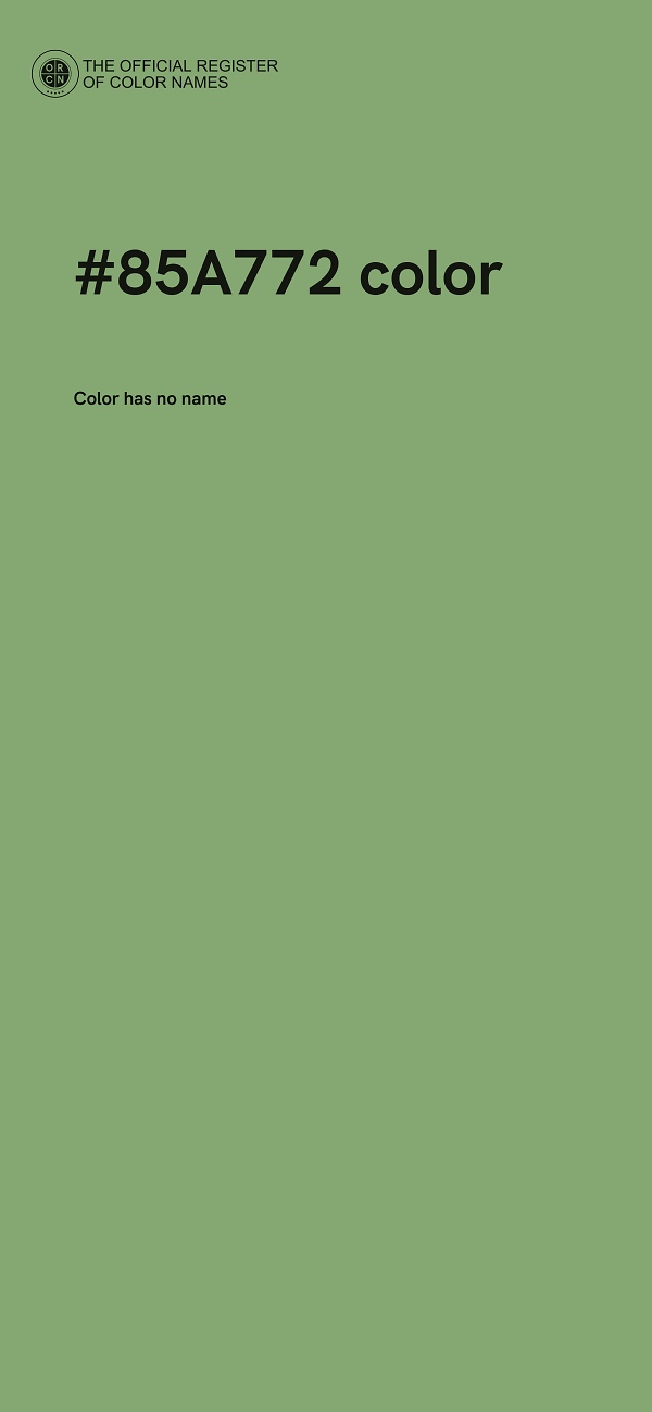 #85A772 color image