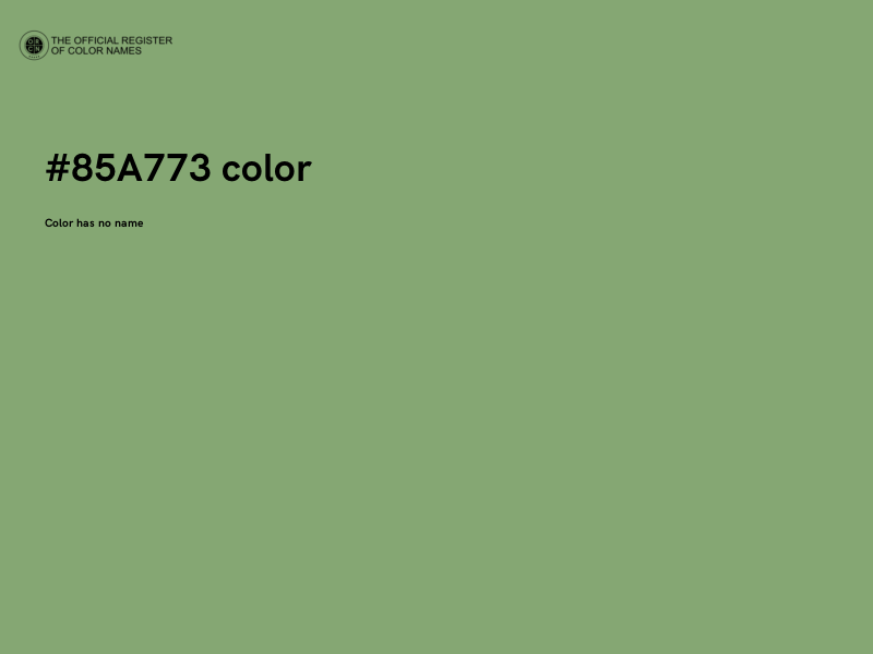 #85A773 color image