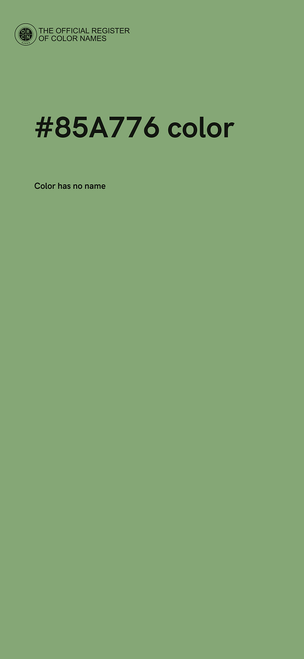 #85A776 color image