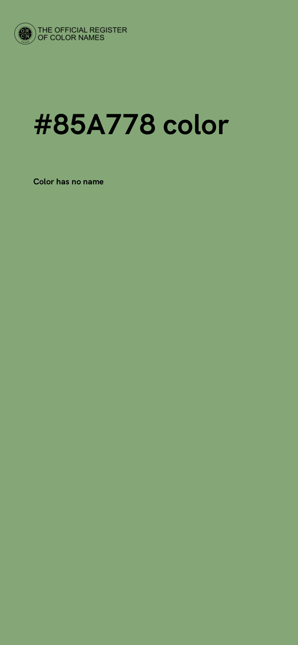 #85A778 color image