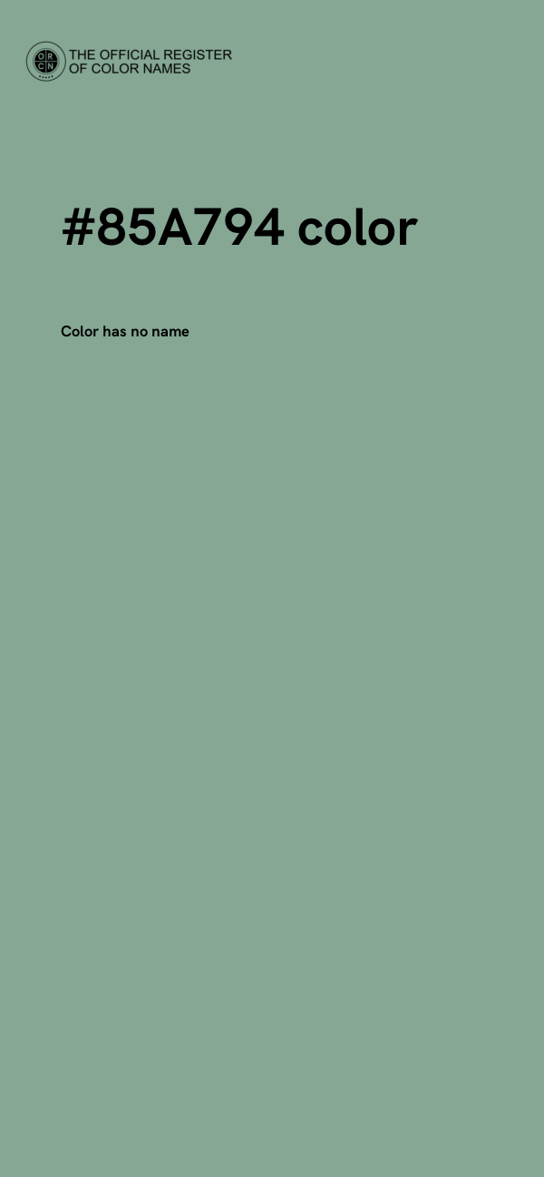 #85A794 color image