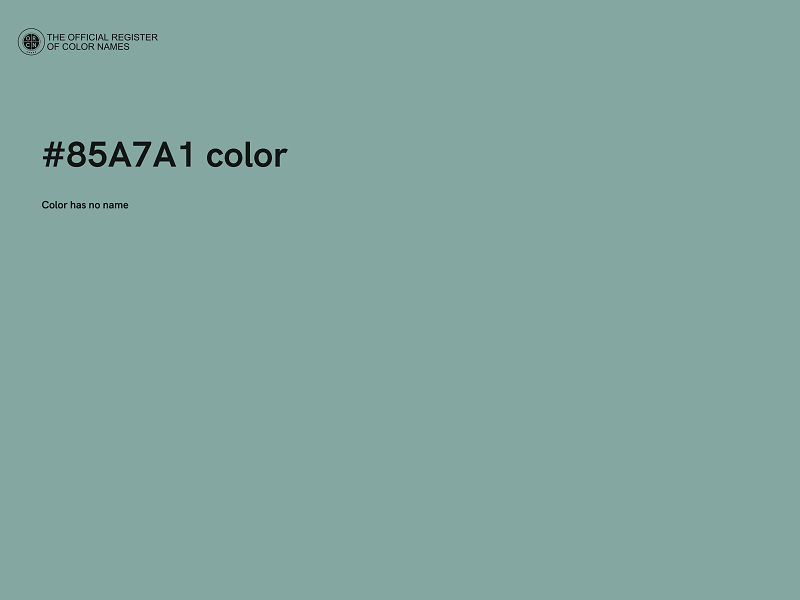#85A7A1 color image