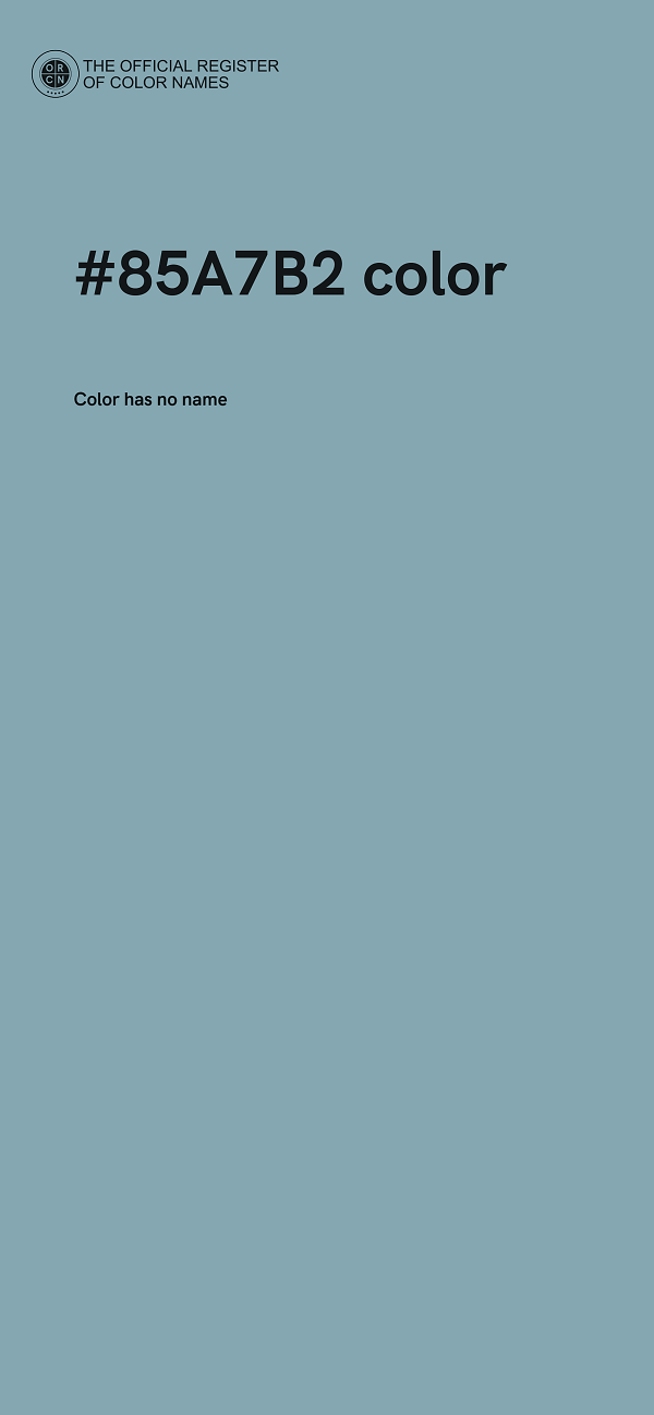 #85A7B2 color image