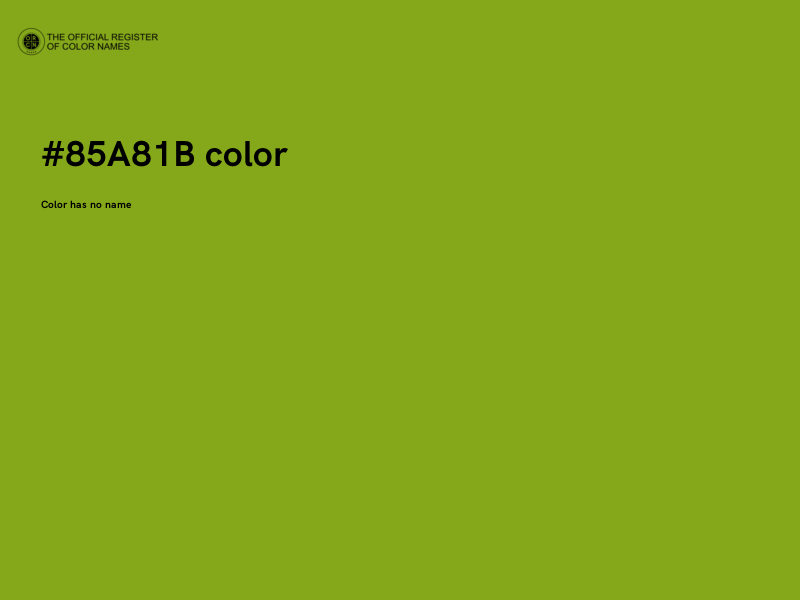 #85A81B color image