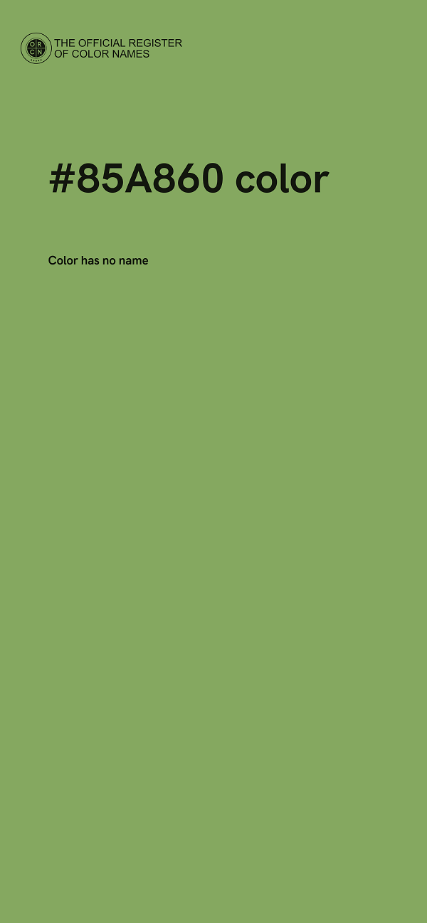 #85A860 color image
