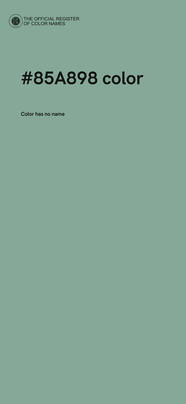 #85A898 color image