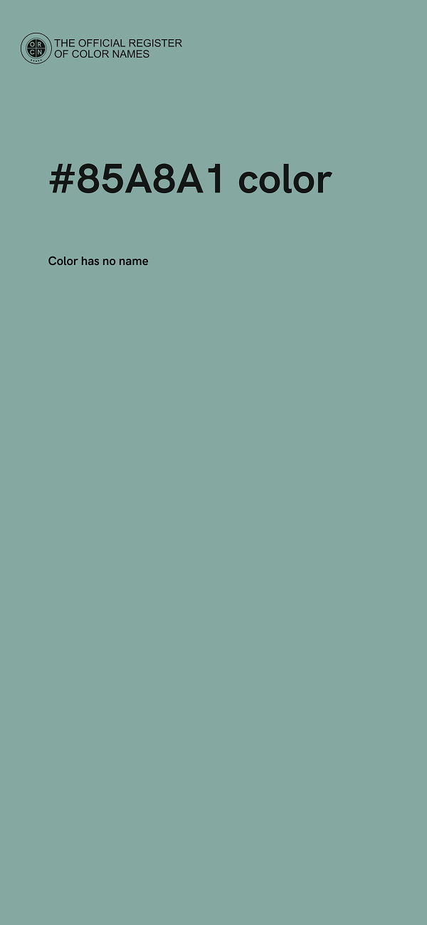 #85A8A1 color image